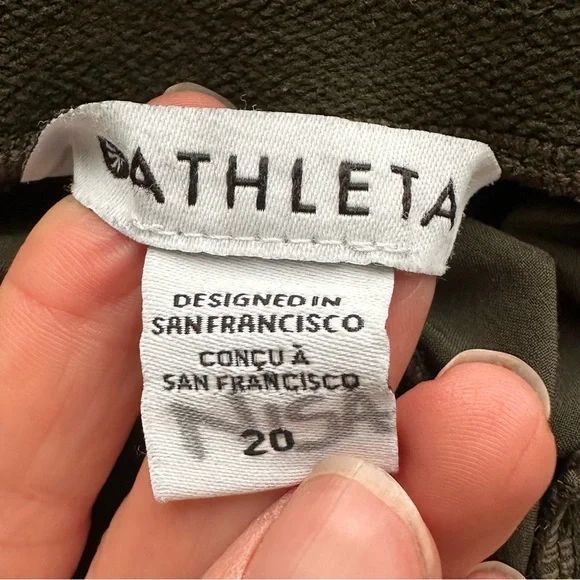 Athleta Brooklyn Heights High Rise Wide Leg Pants Women's 20 Olive Army Green - Picture 8 of 9